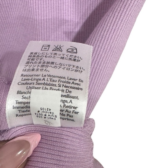 EDDIE BAUER Women's Lavender‎ V-Neck 3/4 Sleeve Pullover Sweatshirt Size XXL - Picture 10 of 10